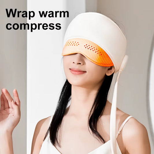 Imitation Hand Kneading Head and Eye Integrated Massager, 6-Zone Airbag Massage, 3-Speed Surround Heat Compress, 4-Speed Mode
